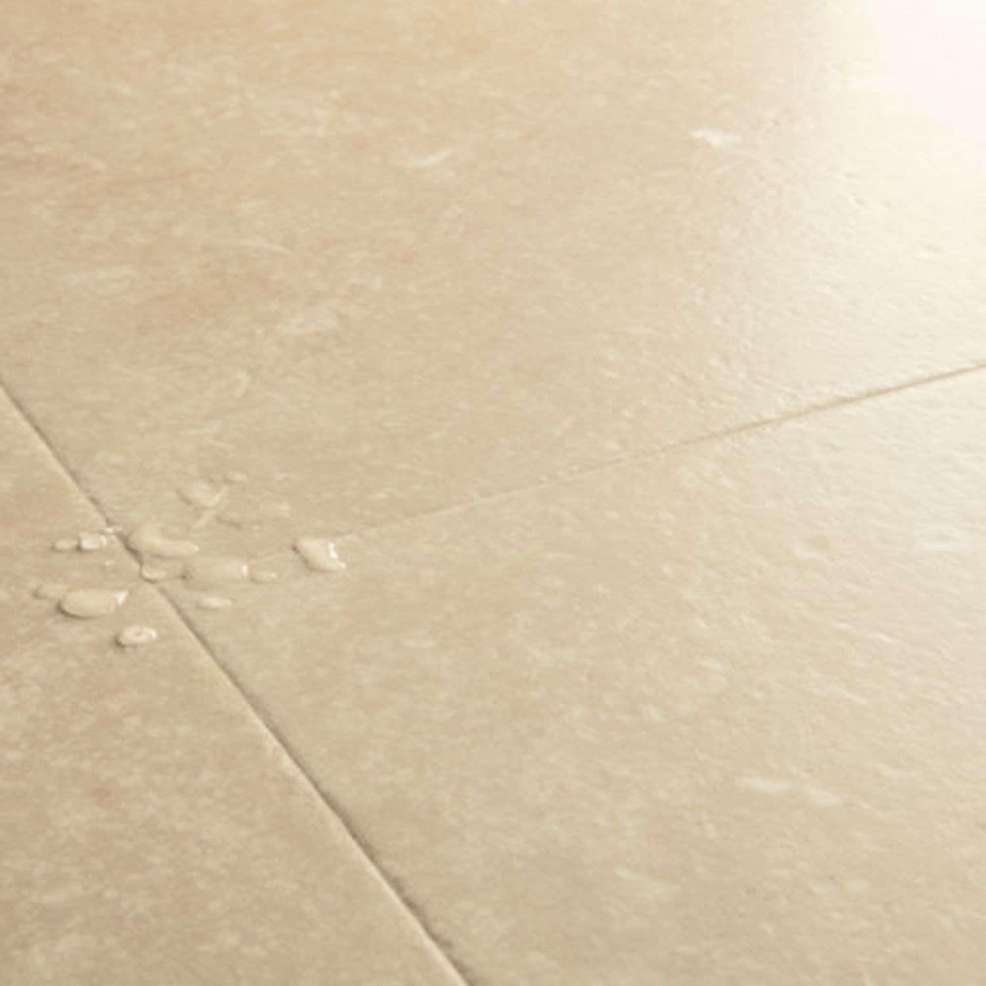 Quick-step Aquanto Beige Stone effect Embossed Laminate Tile Sample