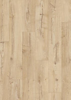 Quick-step Aquanto Classic Beige Oak effect Laminate Flooring, 1.84m² Pack of 7