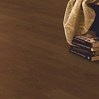Quick-step Cadenza Cognac Oak effect Real wood top layer flooring , (W)190mm