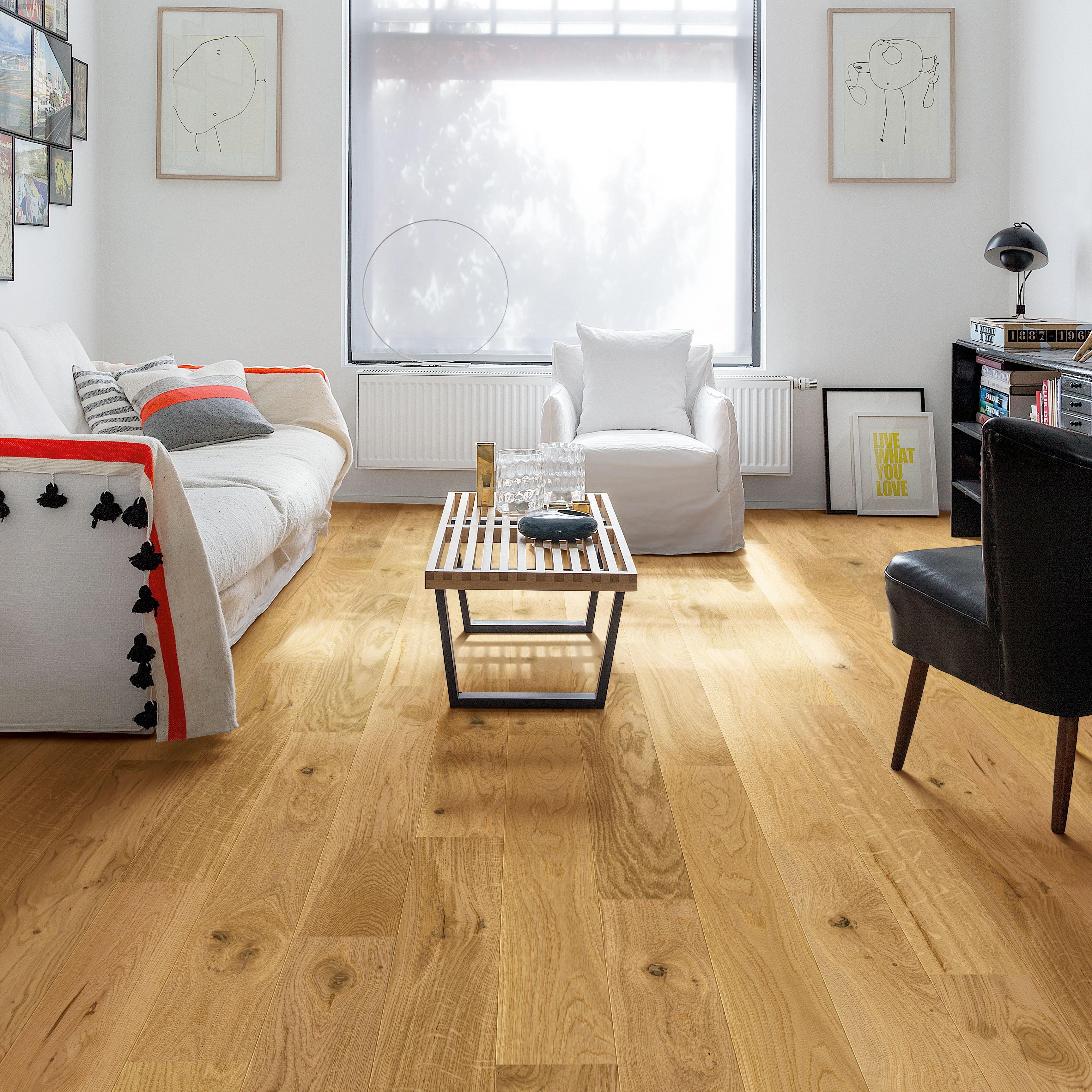 Quick-step Cadenza Natural Oak Engineered Real wood top layer flooring, 0.983m²