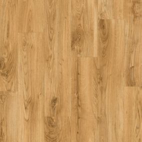 Quick-step Paso Warm oak Plain Wood effect Luxury vinyl click flooring, 2.13m²