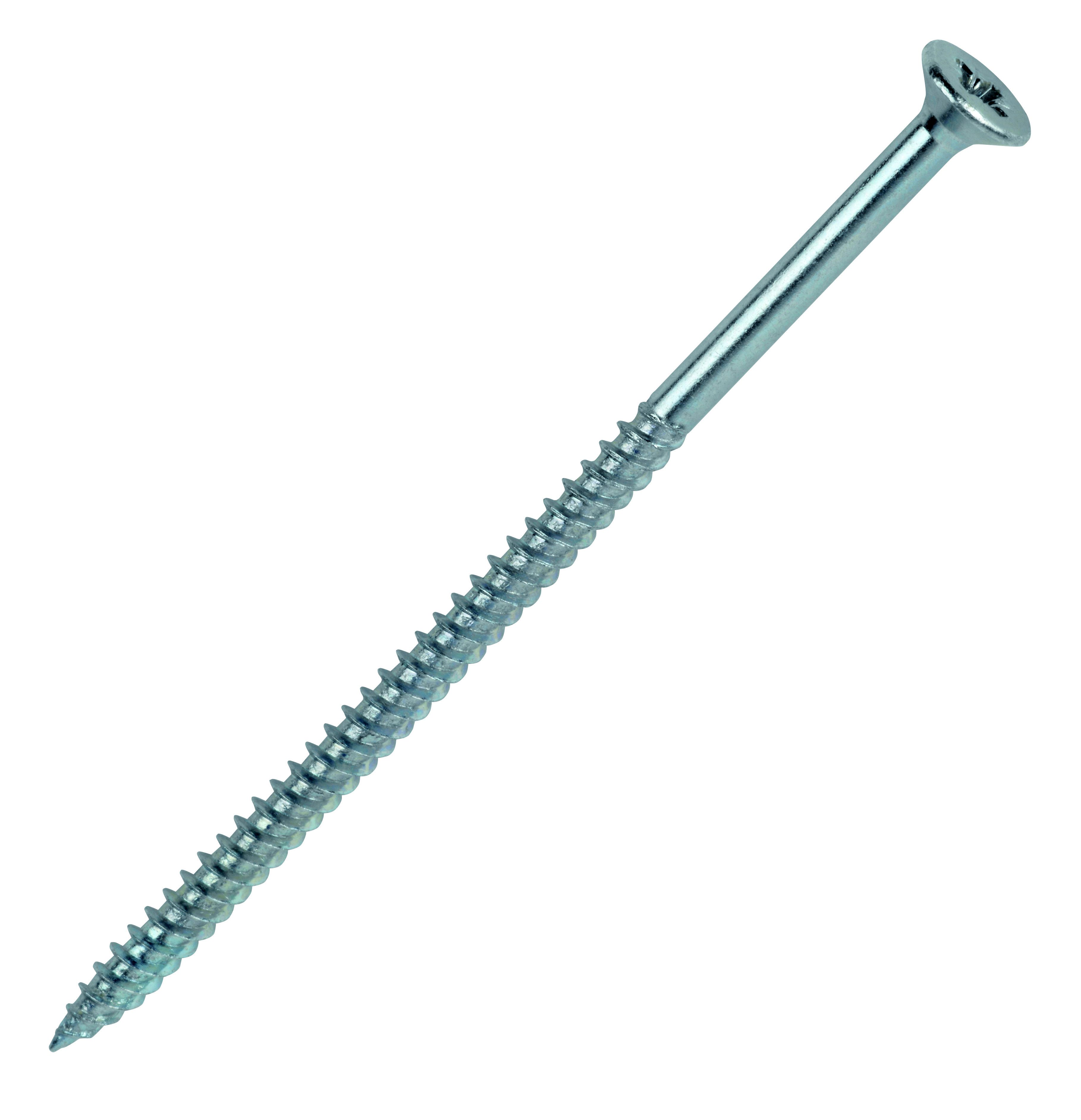 Quicksilver PZ Flat countersunk Zinc-plated Steel Screw (Dia)8mm (L)50mm, Pack of 200
