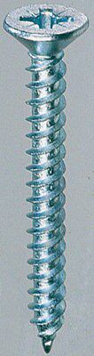 Quicksilver PZ Flat countersunk Zinc-plated Steel Screw (Dia)8mm (L)50mm, Pack of 200