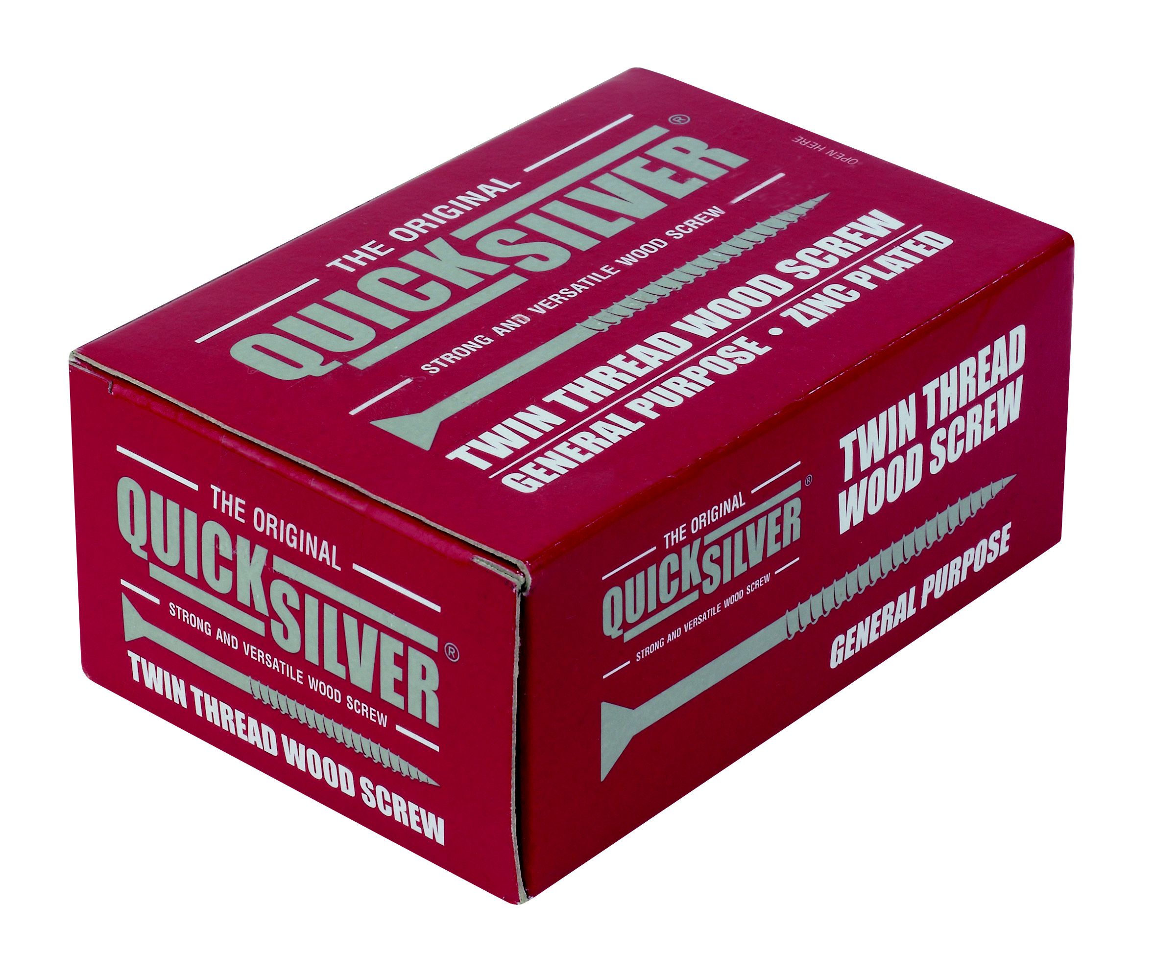 Quicksilver PZ Flat countersunk Zinc-plated Steel Screw (Dia)8mm (L)50mm, Pack of 200