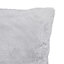Rabbit faux fur Grey Cushion (L)43cm x (W)43cm