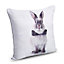 Rabbit in a bow tie Multicolour Cushion (L)43cm