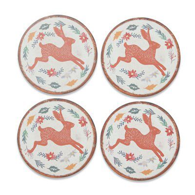 Rabbit Wood Coaster, Set of 4