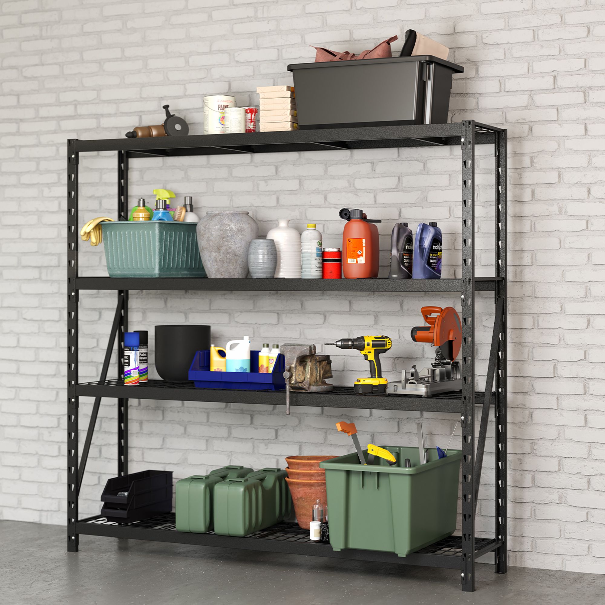 Rack 400 Black Garage Storage rack (H)1831mm (W)1896mm (D)430mm