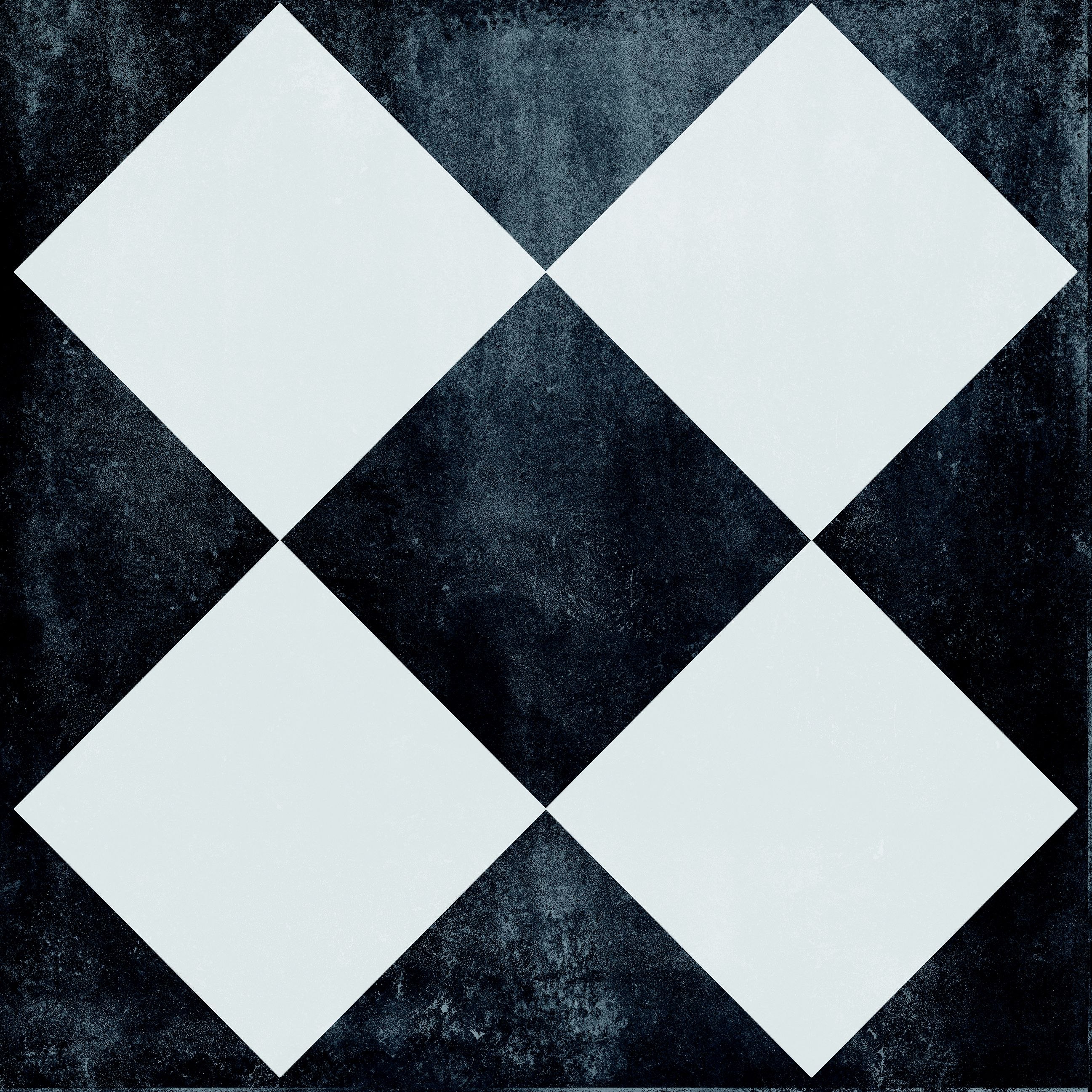 Radford Black & white Matt Patterned Porcelain Outdoor Floor Tile