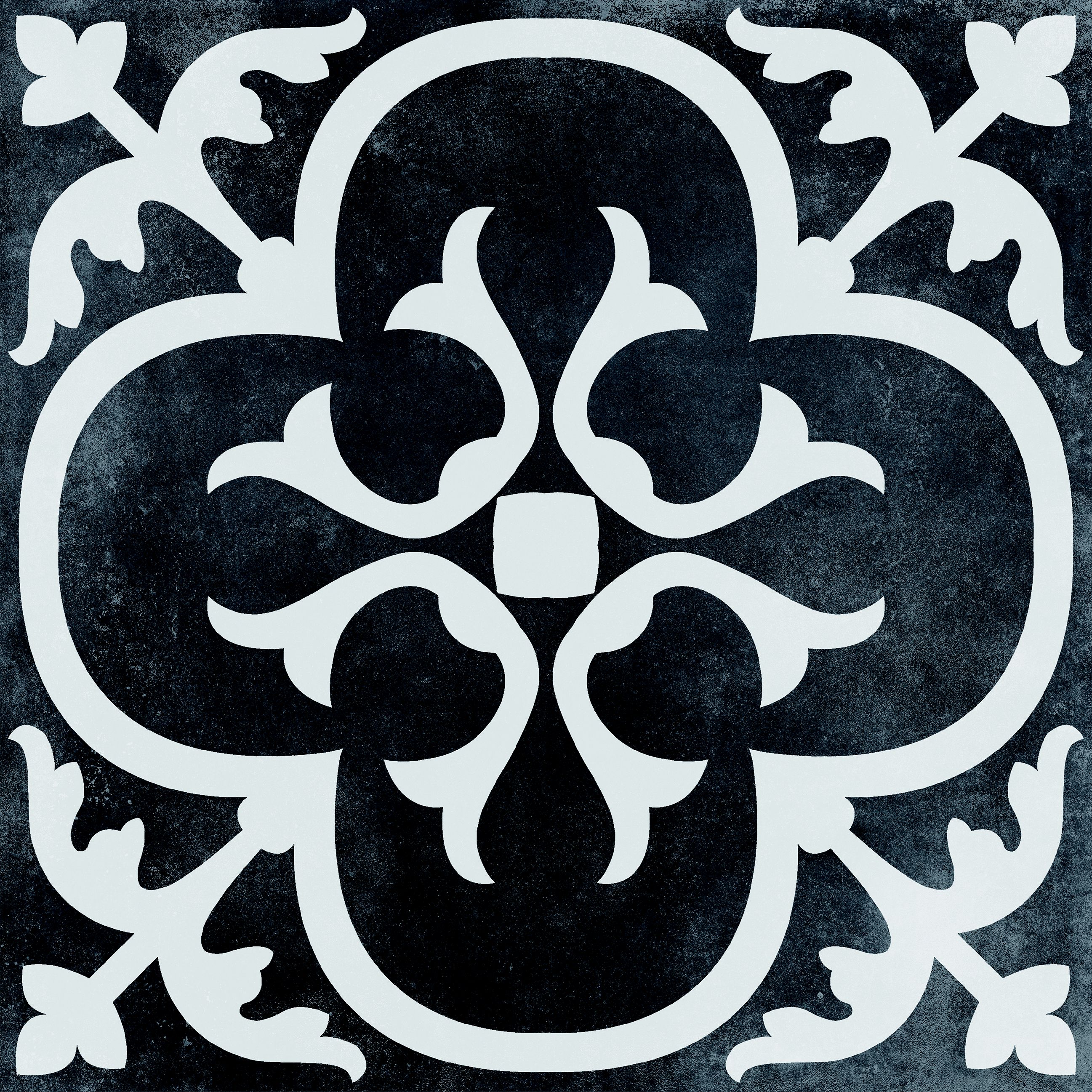 Radford Black & white Matt Patterned Porcelain Outdoor Floor Tile, Pack of 2, (L)604mm (W)604mm