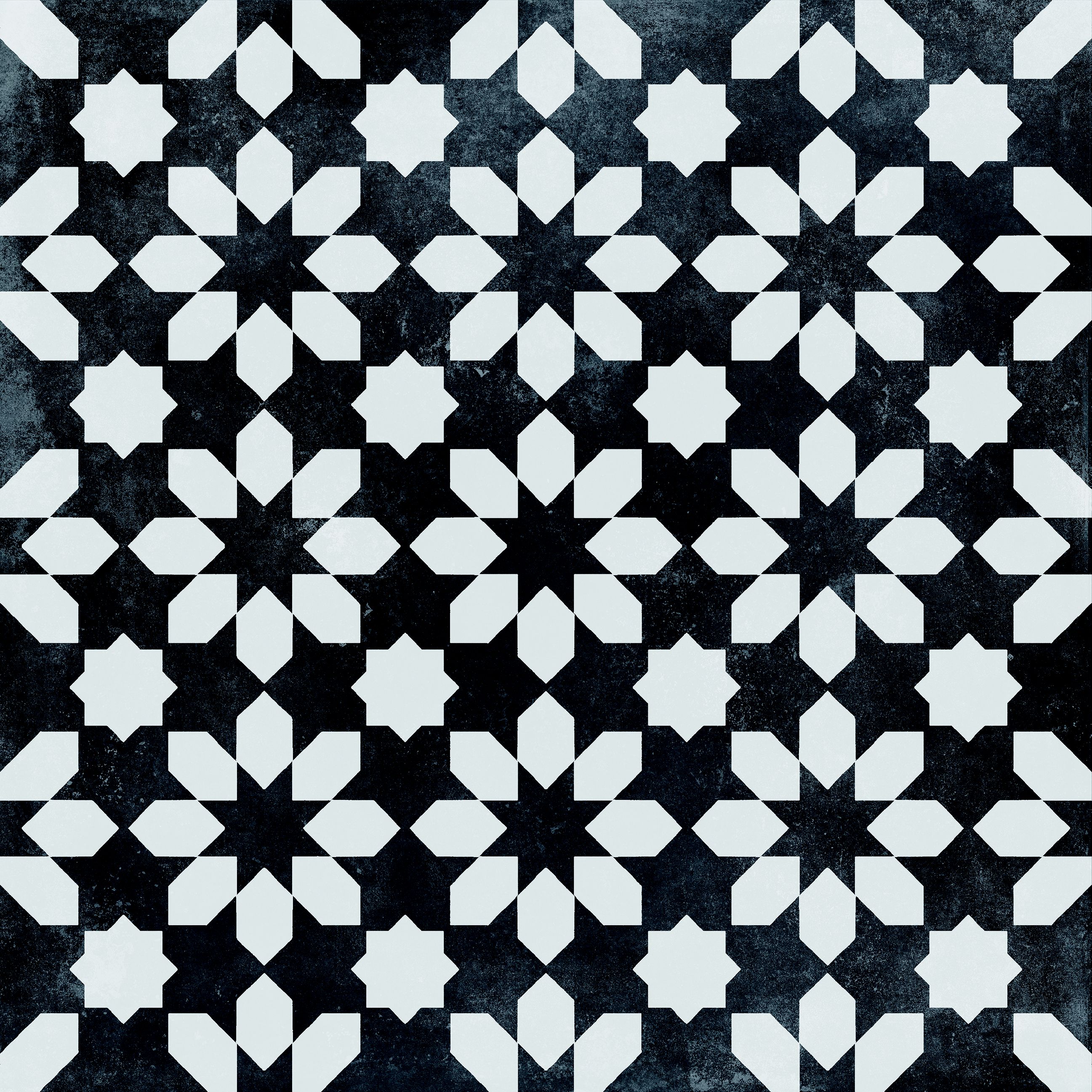 Radford Black & white Matt Patterned Porcelain Outdoor Floor Tile - 7