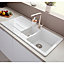 Rangemaster Austell White Ceramic 1.5 Bowl Sink 500mm x 1000mm
