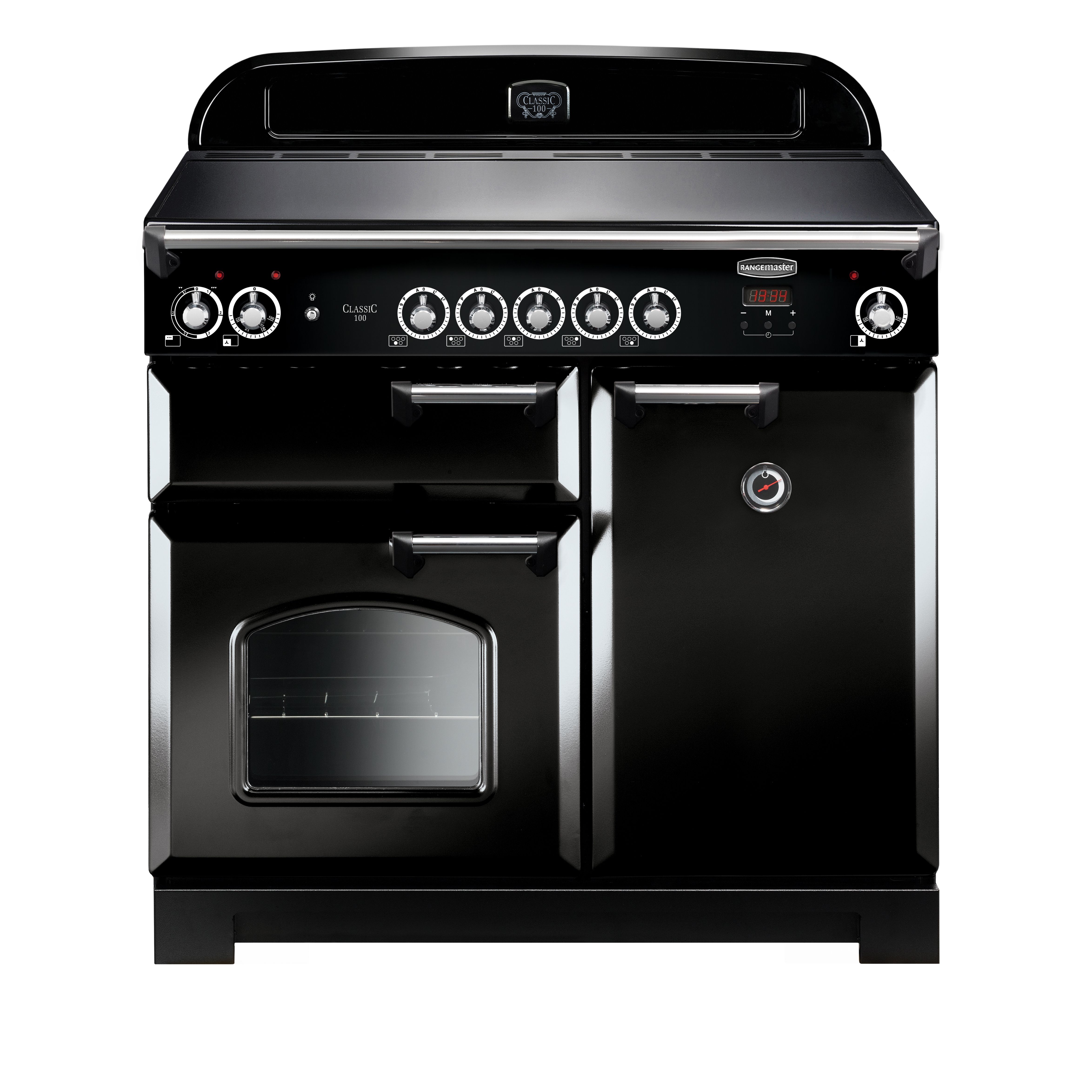 Rangemaster CLA100ECBLC Freestanding Electric Range cooker with Ceramic Hob - Black