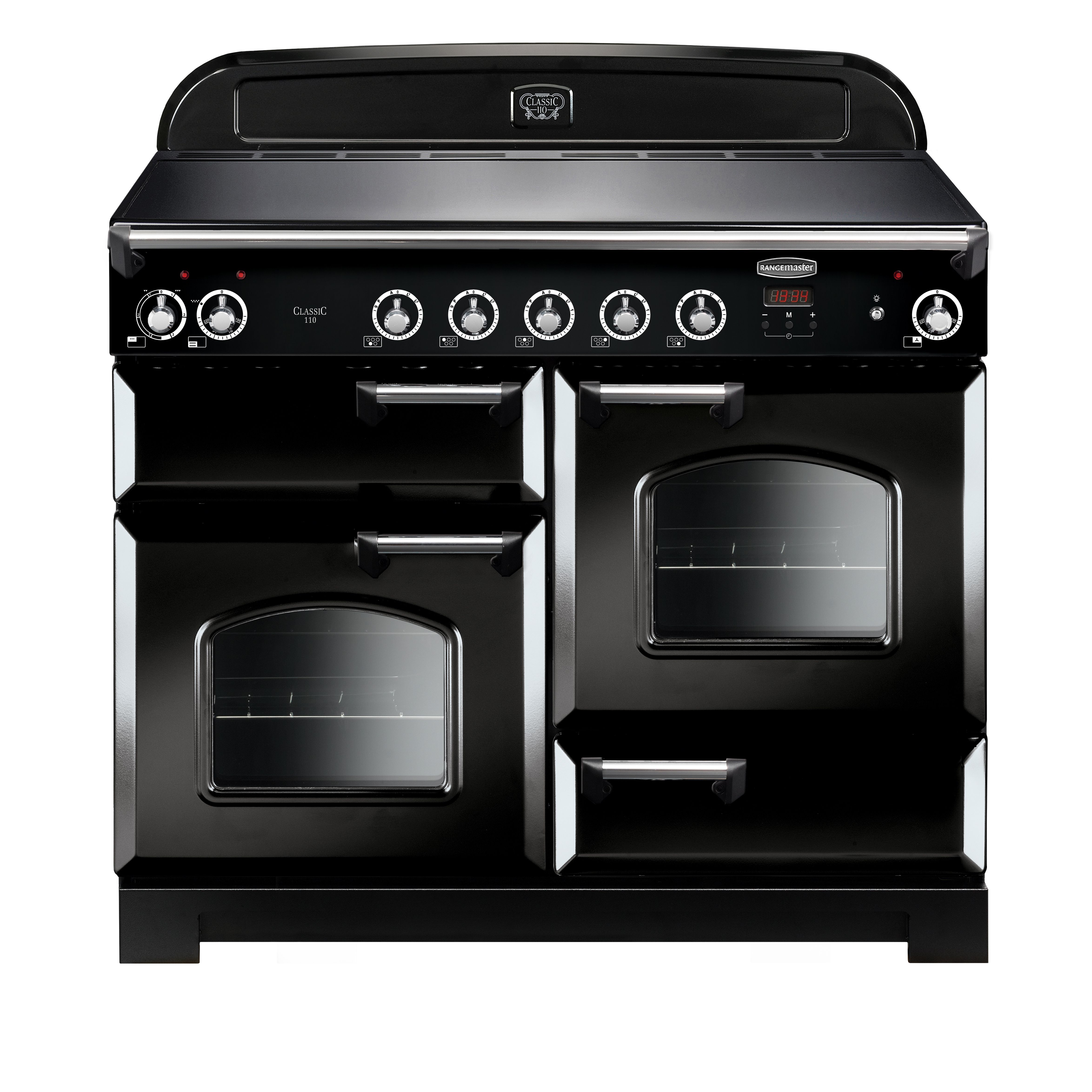 Rangemaster CLA110EIBLC Freestanding Electric Range cooker with Induction Hob - Black