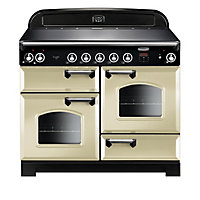 Rangemaster CLA110EICRC Freestanding Electric Range cooker with Induction Hob - Cream