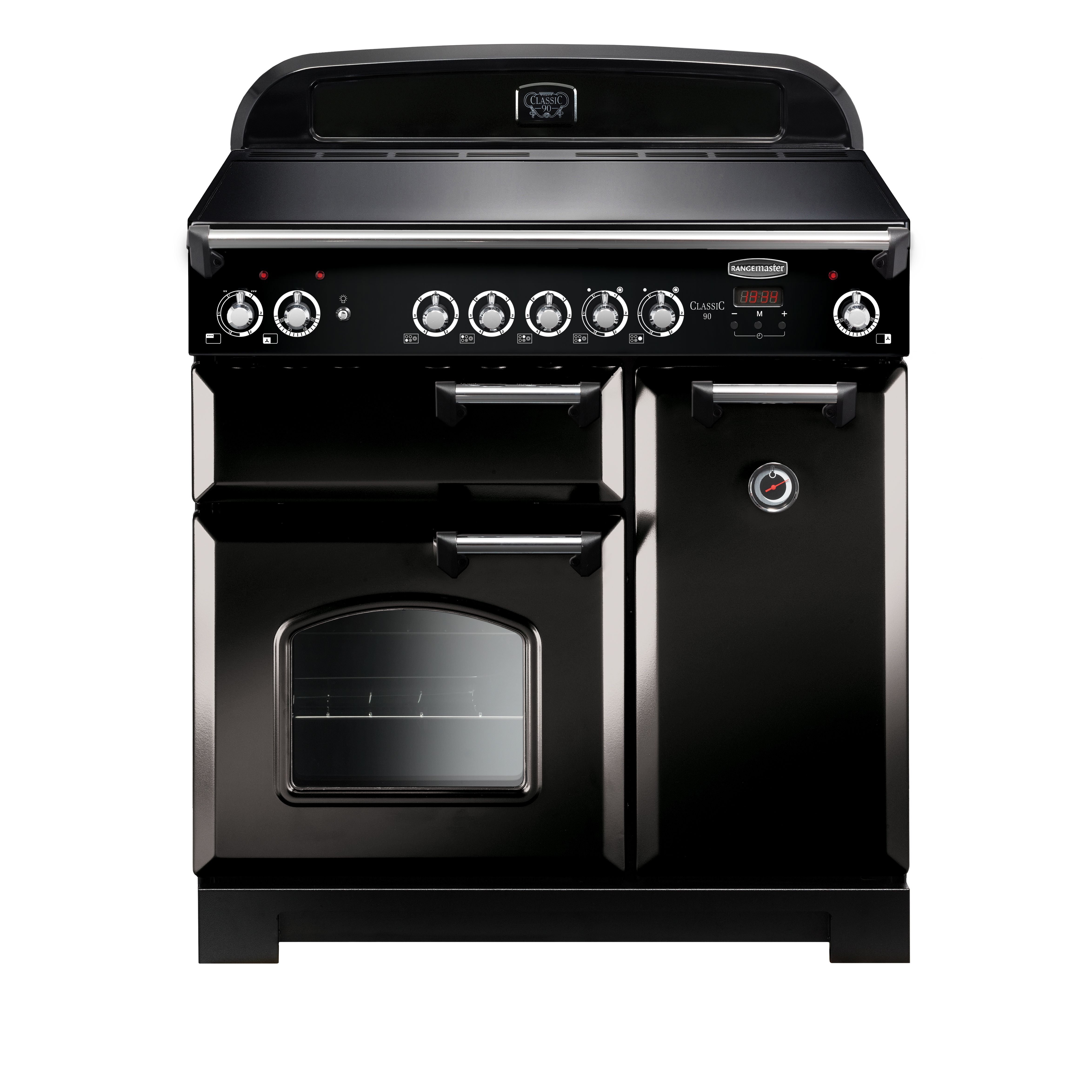 Rangemaster CLA90ECBLC Freestanding Electric Range cooker with Ceramic Hob - Black