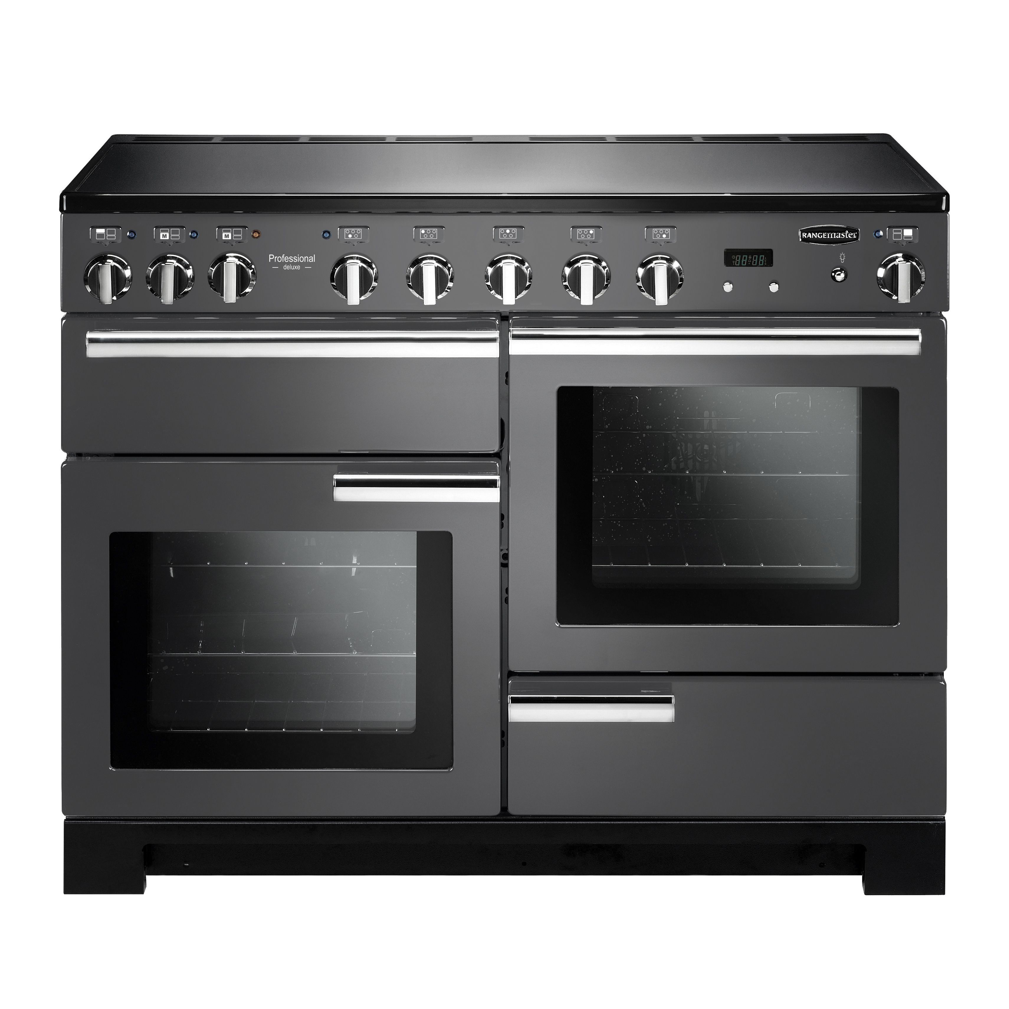 Rangemaster PDL110EISLC Freestanding Electric Range cooker with Induction Hob - Slate