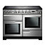 Rangemaster PDL110EISSC Freestanding Electric Range cooker with Induction Hob - Stainless steel effect