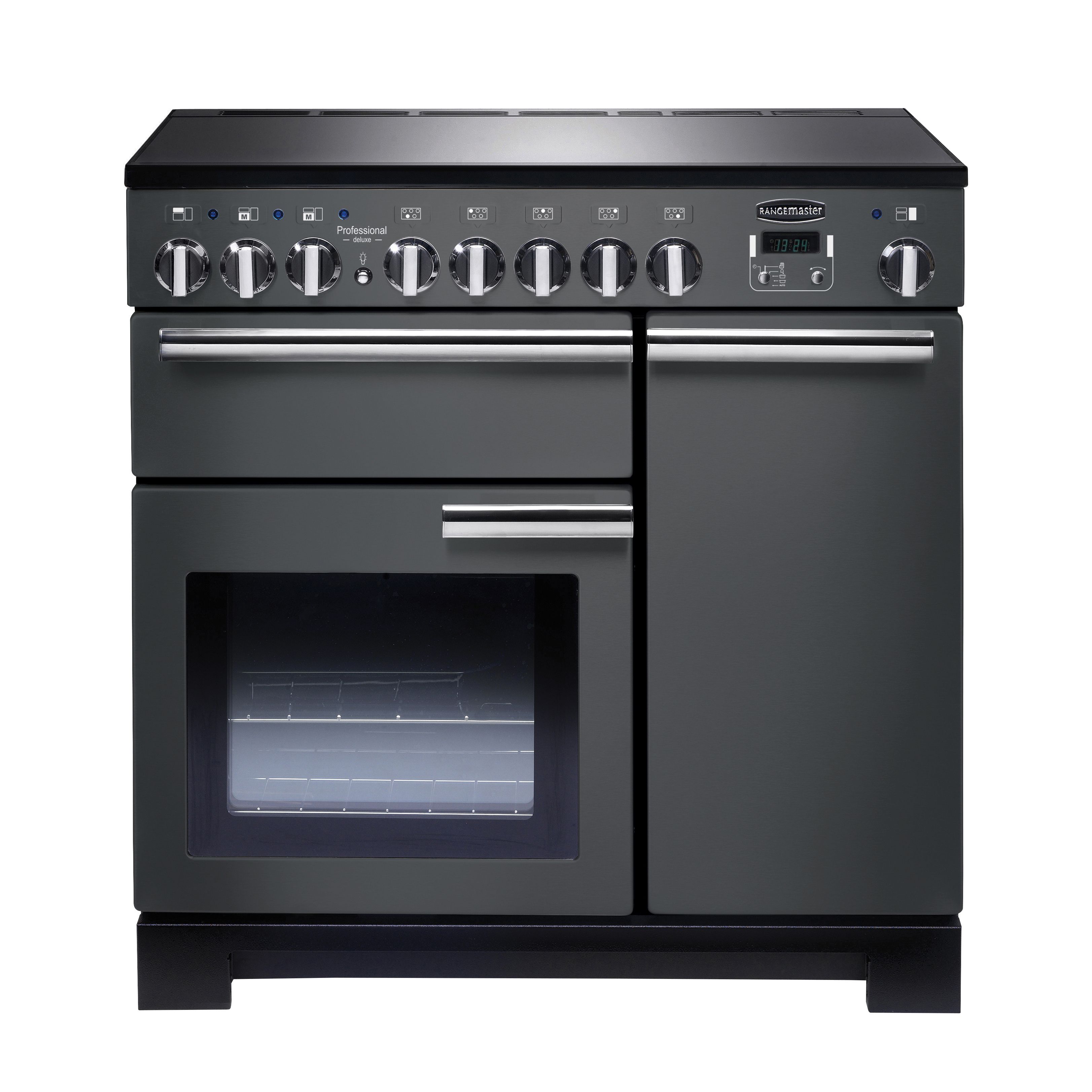 Rangemaster PDL90EISL/C Freestanding Electric Range cooker with Induction Hob - Slate