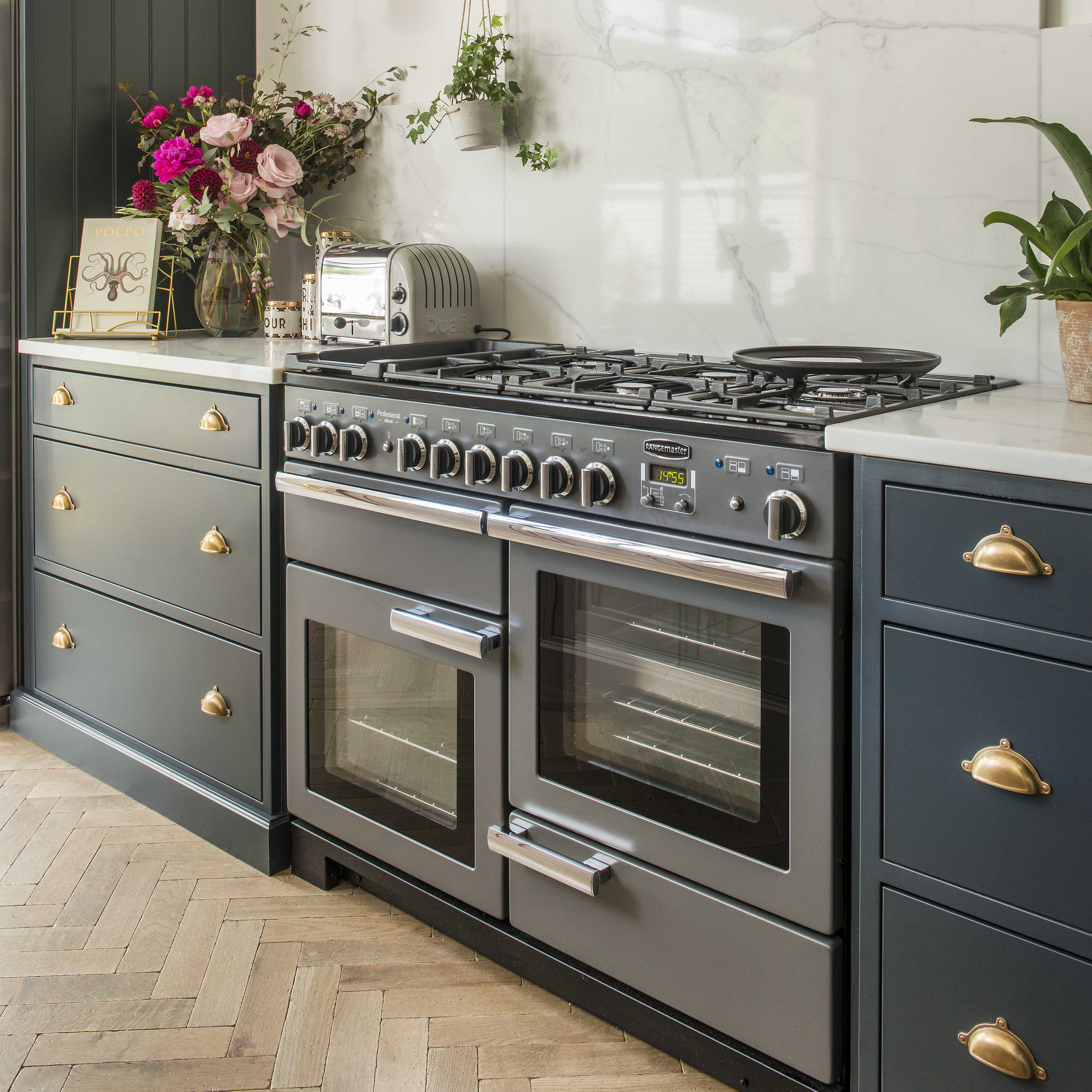 Rangemaster PDL90EISL C Freestanding Electric Range cooker with Induction Hob Slate