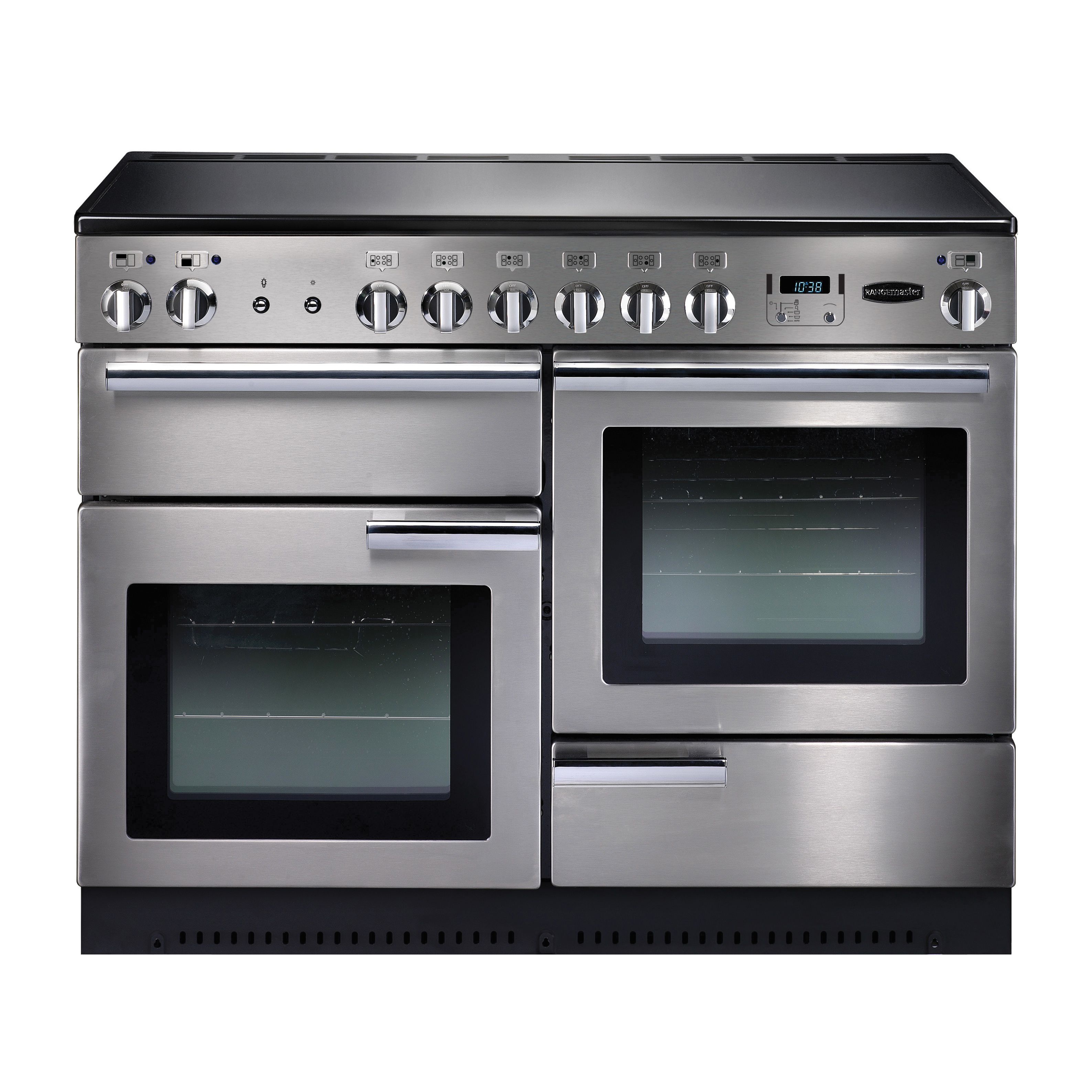 Rangemaster PROP110ECSS/C Freestanding Electric Range cooker with Ceramic Hob - Stainless steel effect