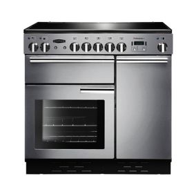 Rangemaster PROP90EISS/C Freestanding Electric Range cooker with Electric Hob - Stainless steel effect