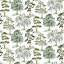 Rasch Cotswold Green Water coloured effect Trees Smooth Wallpaper