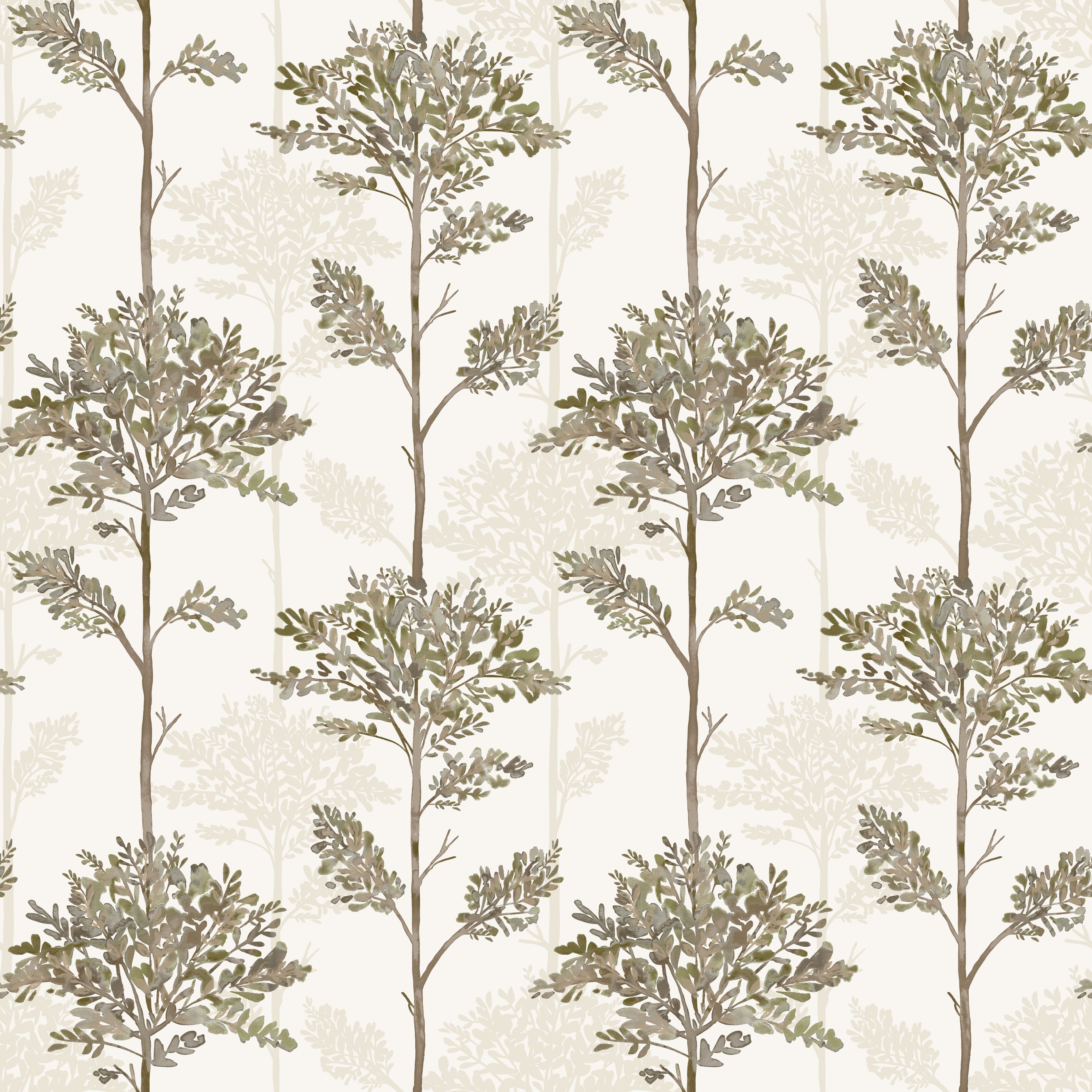 Rasch Delamere Neutral Tree Mica effect Smooth Wallpaper DIY at B&Q