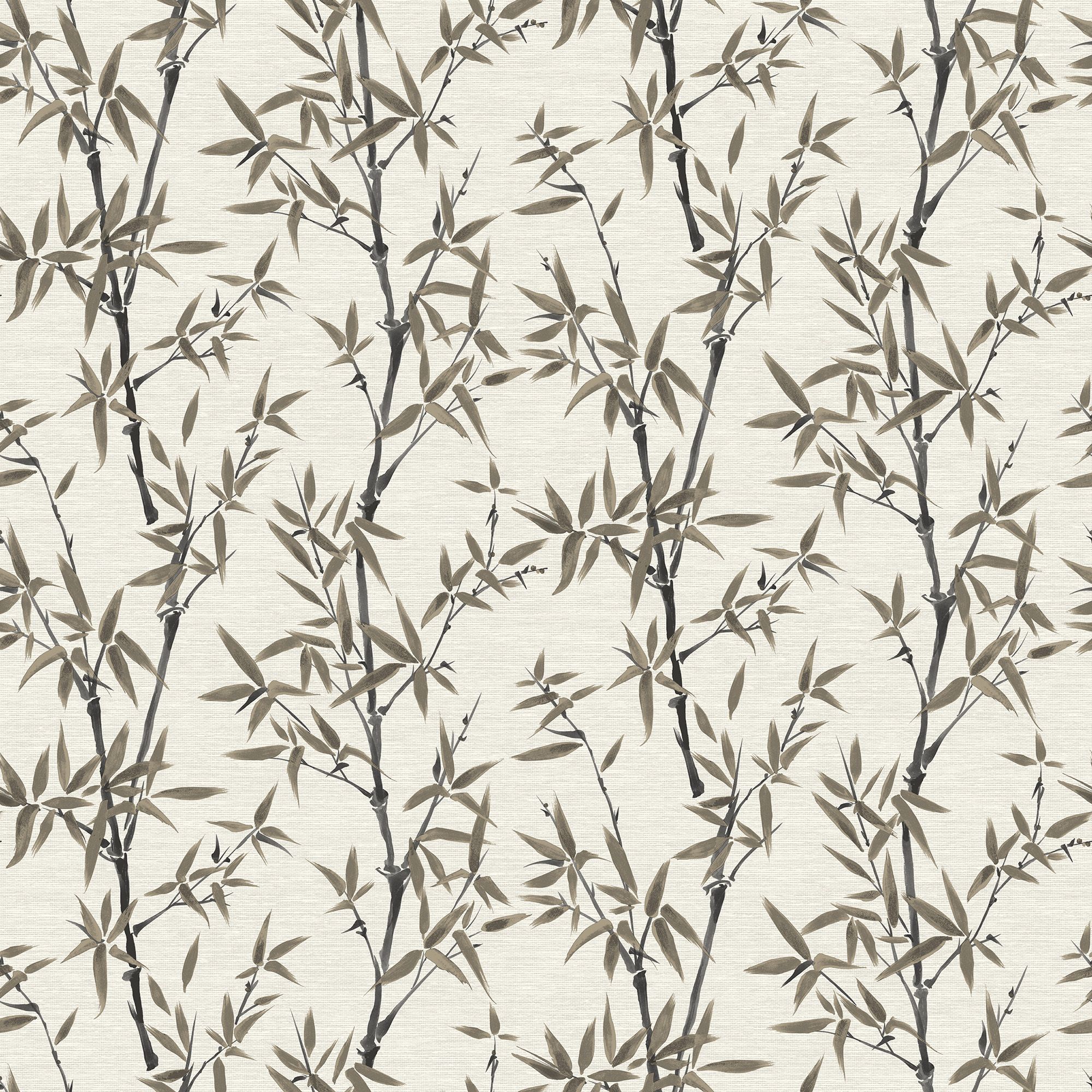 Rasch Grey Monochrome effect Bamboo Embossed Wallpaper DIY at B&Q