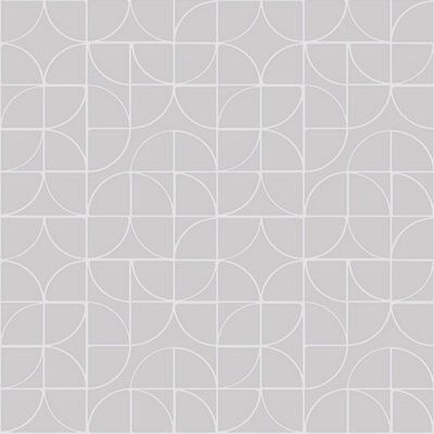 Rasch Retro Grey Geometric Metallic effect Textured ...