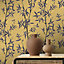 Rasch Yellow Bamboo Embossed Wallpaper