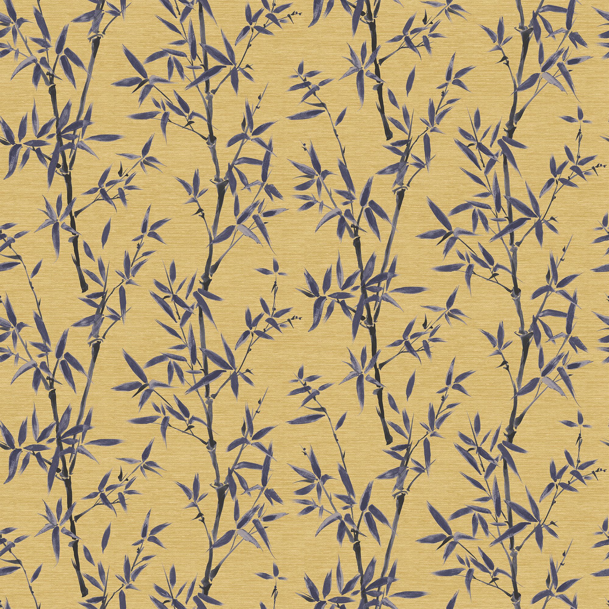 Rasch Yellow Bamboo Embossed Wallpaper