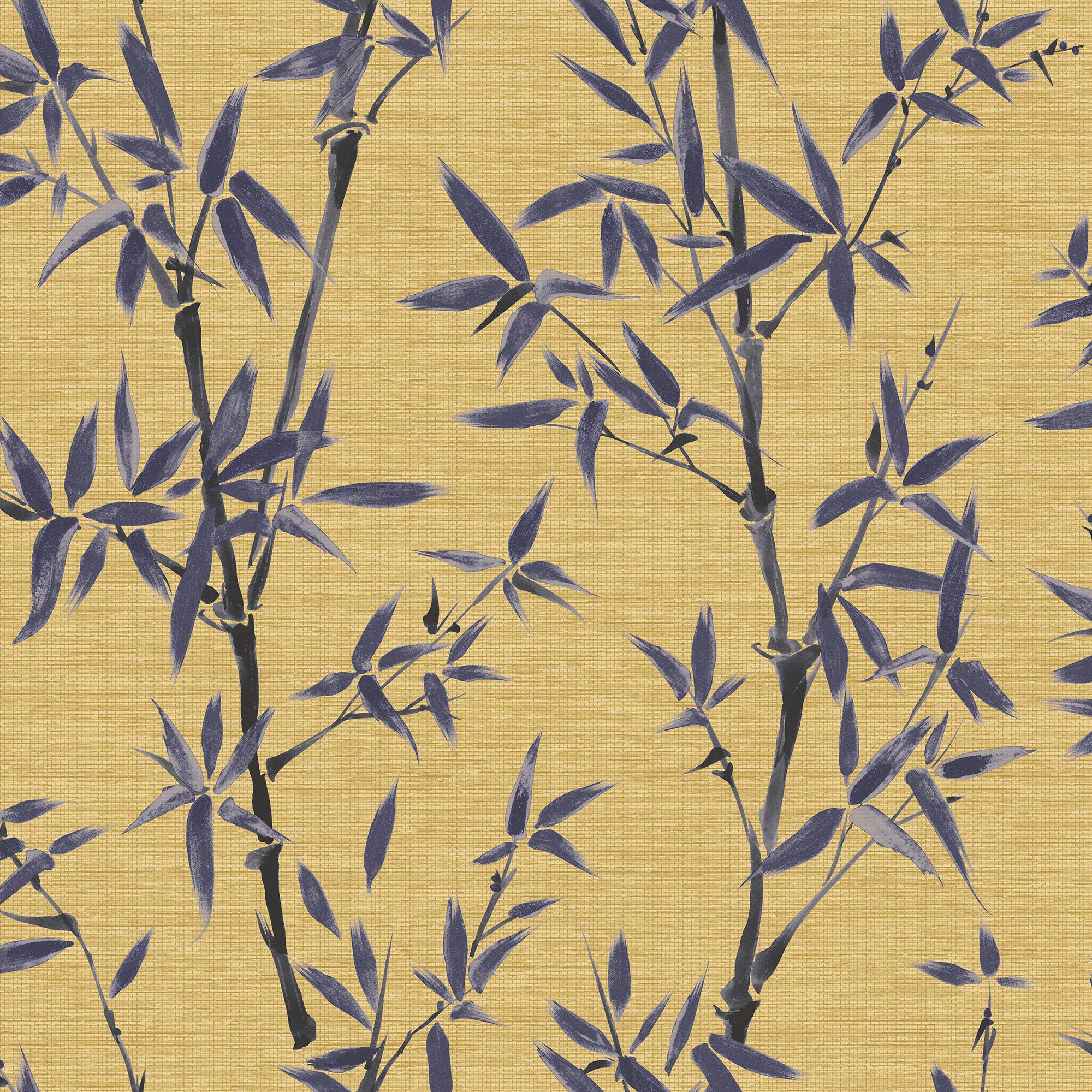 Rasch Yellow Bamboo Embossed Wallpaper