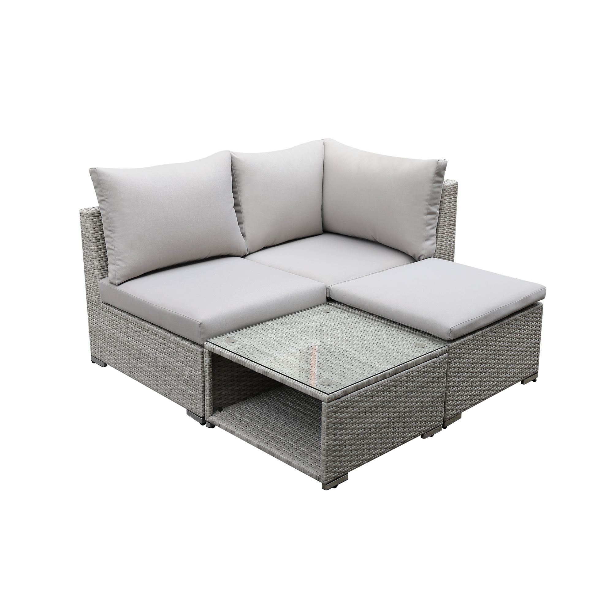 Rattan Effect 3 Seater Coffee Set Diy At B Q