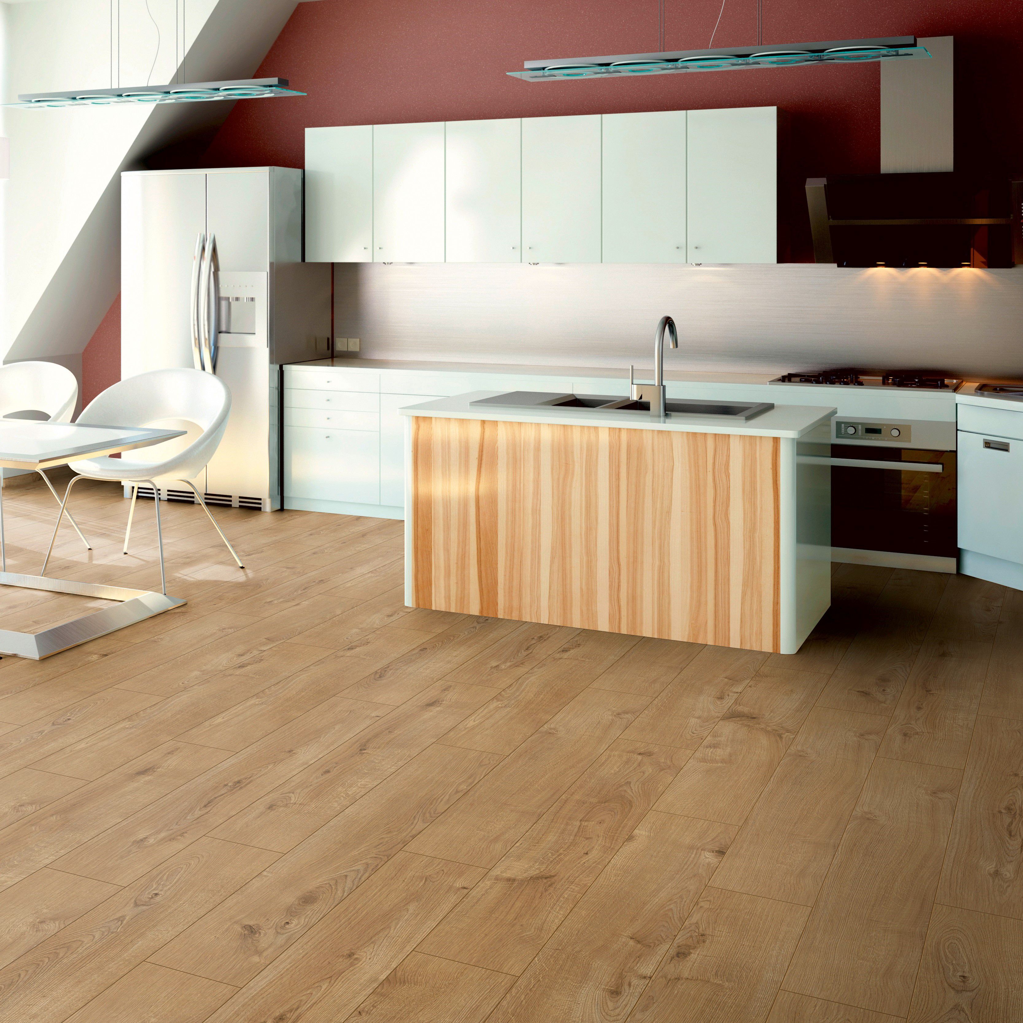 Ravensdale Plank Oak effect Laminate Flooring, 1.48m²