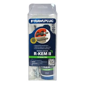 Rawlplug R-KEM-II-300 7 piece Resin polyester Set, 175ml