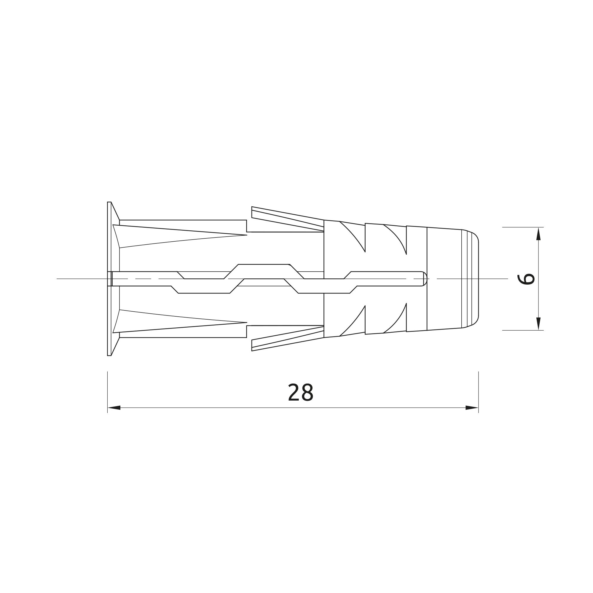 Rawlplug Red Multi-purpose screw & wall plug (Dia)6mm (L)28mm, Pack of 250