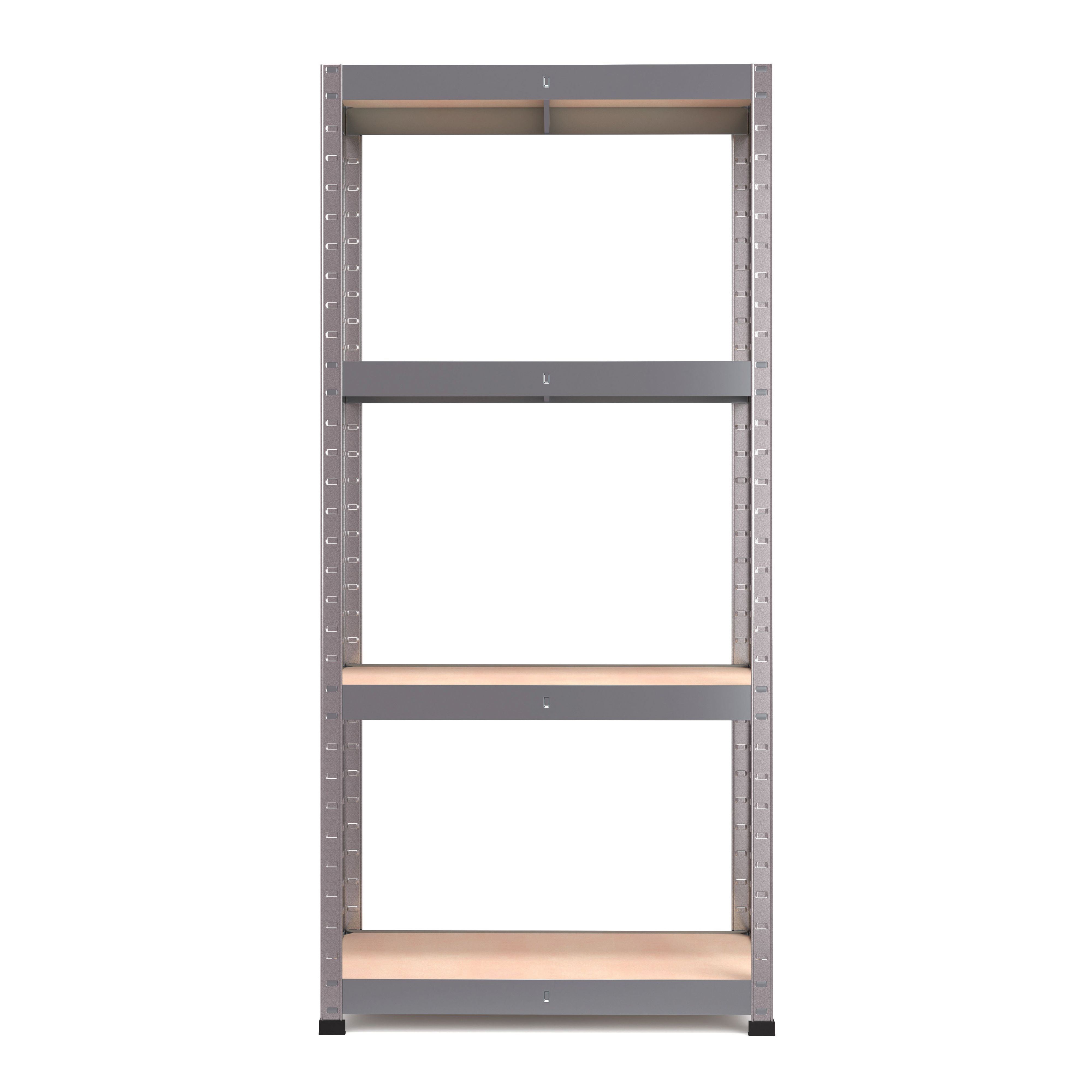 RB Boss 4 shelf Medium-density fibreboard (MDF) & steel Shelving unit ...
