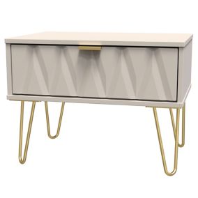 Ready assembled Cashmere 1 Drawer Side table (H)410mm (W)395mm