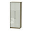 Ready assembled Contemporary Satin cashmere oak effect Tall Double Wardrobe (H)1970mm (W)740mm (D)530mm