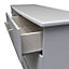 Ready assembled Matt grey 2 Drawer Chest of drawers (H)505mm (W)395mm (D)415mm