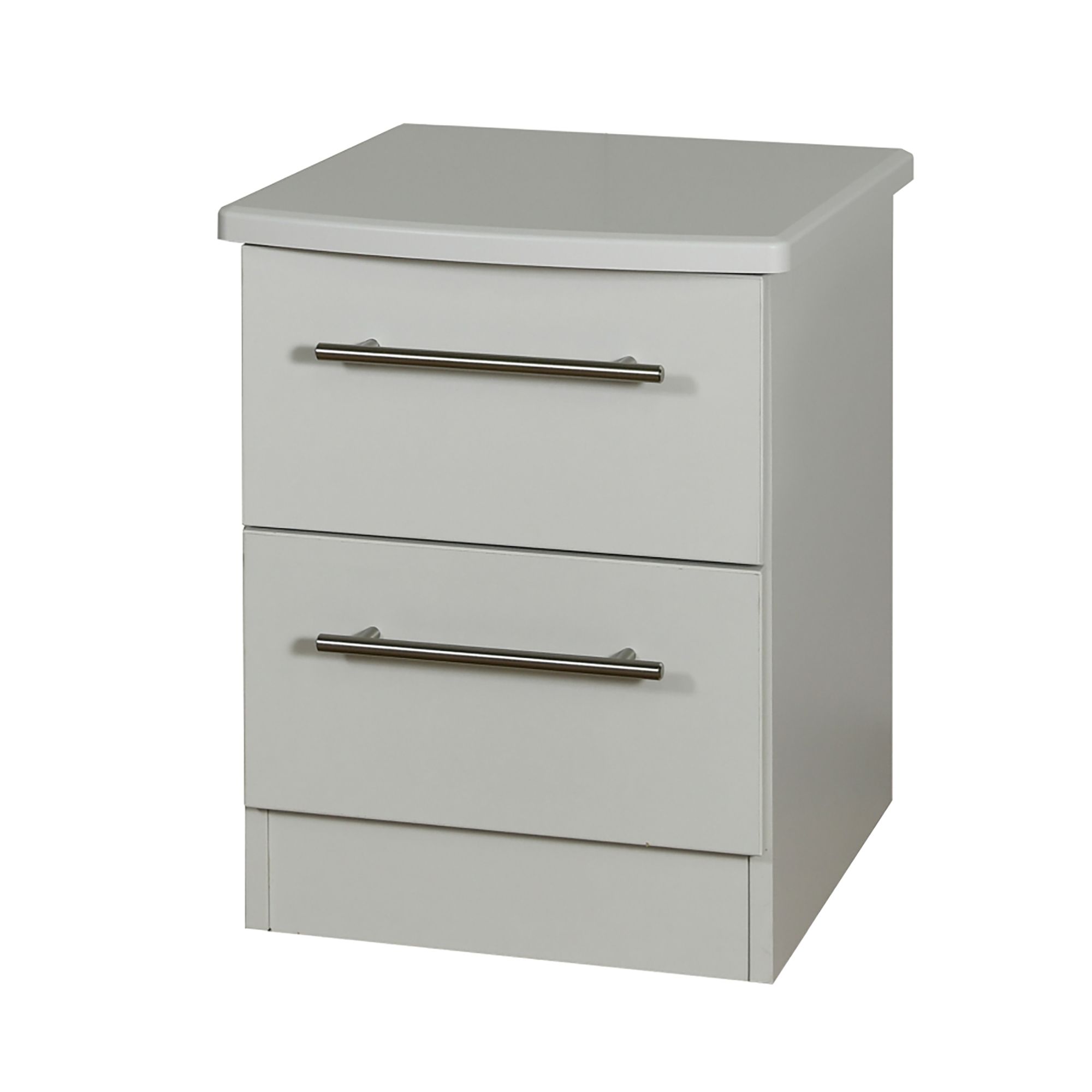 Ready assembled Matt grey 2 Drawer Wireless charging Chest of drawers (H)505mm (W)395mm (D)415mm