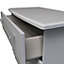 Ready assembled Matt grey 3 Drawer Chest of drawers (H)695mm (W)765mm (D)415mm