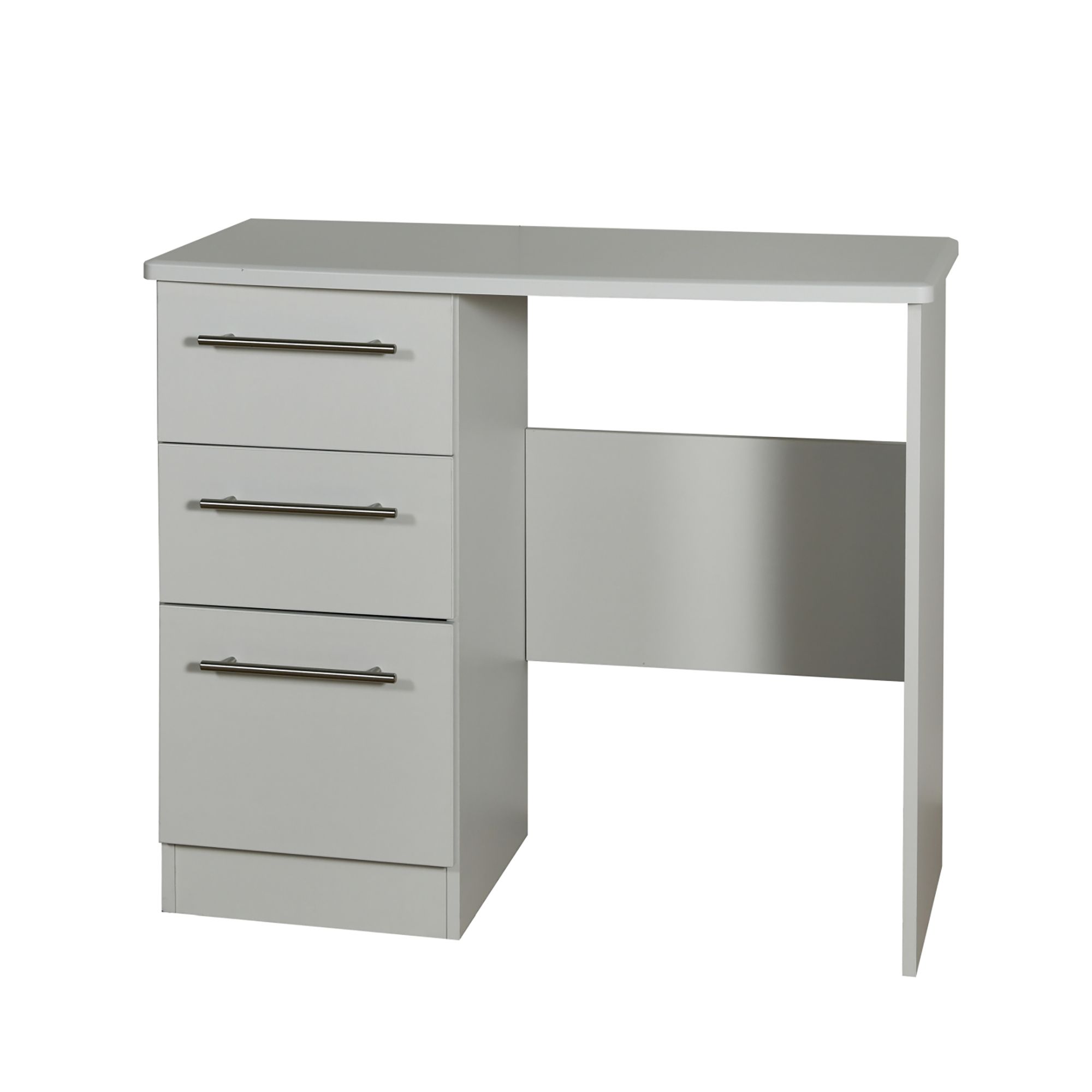 Ready assembled Matt grey 3 Drawer Vanity unit (H)795mm (W)930mm (D)415mm