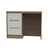 Ready assembled Satin cashmere oak effect 3 drawer Desk (H)795mm (W)540mm (D)540mm