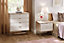 Ready assembled White 1 Drawer Bedside table (H)410mm (W)450mm (D)395mm