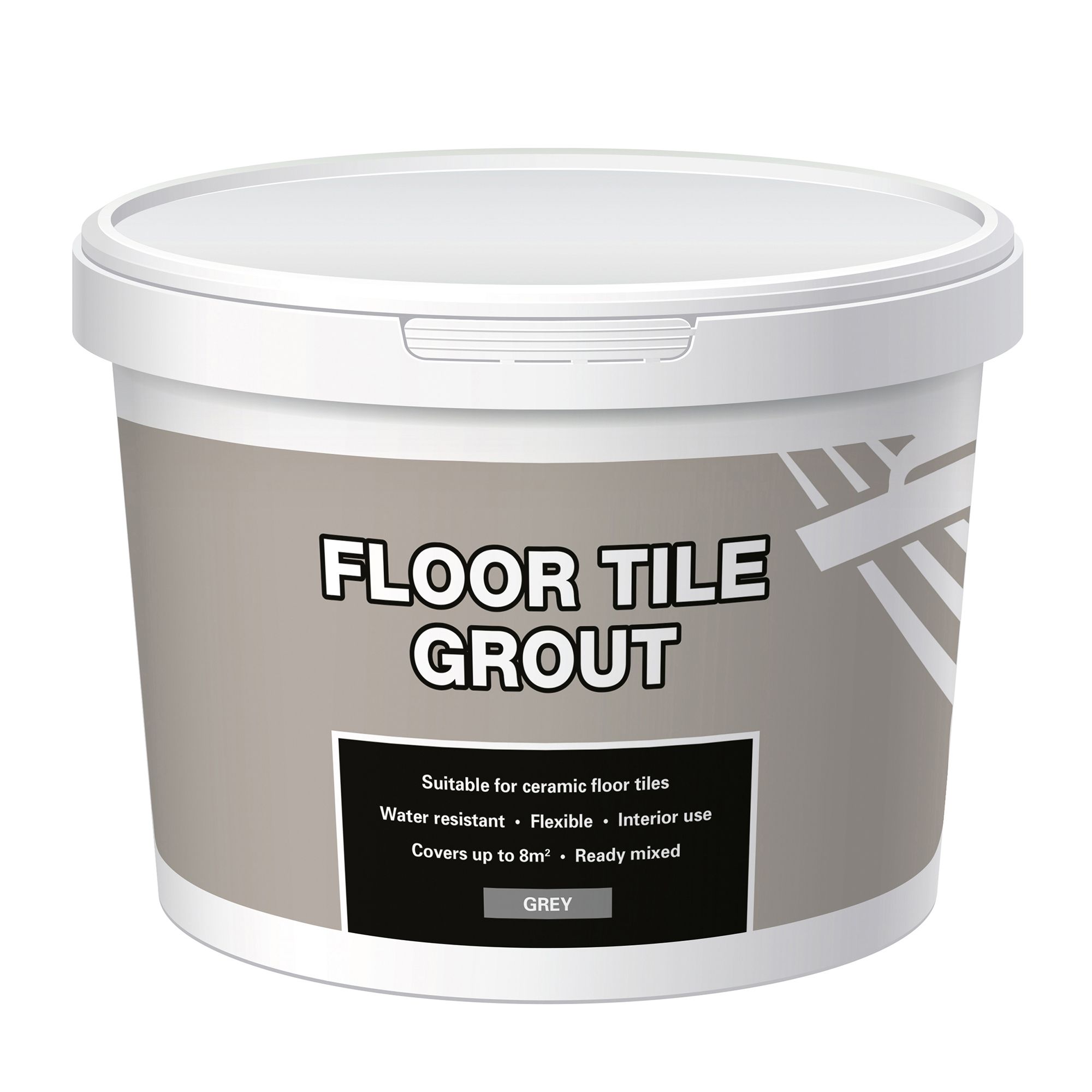 Ready mixed Grey Floor tile Grout, 3.3kg Tub DIY at B&Q