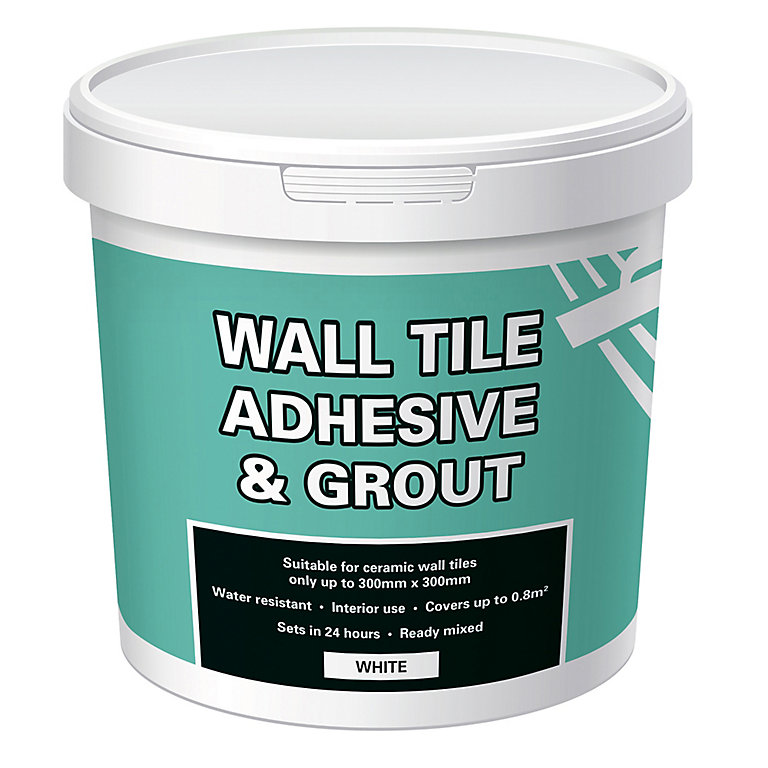Ready mixed White Wall tile Adhesive & grout, 1kg | DIY at B&Q