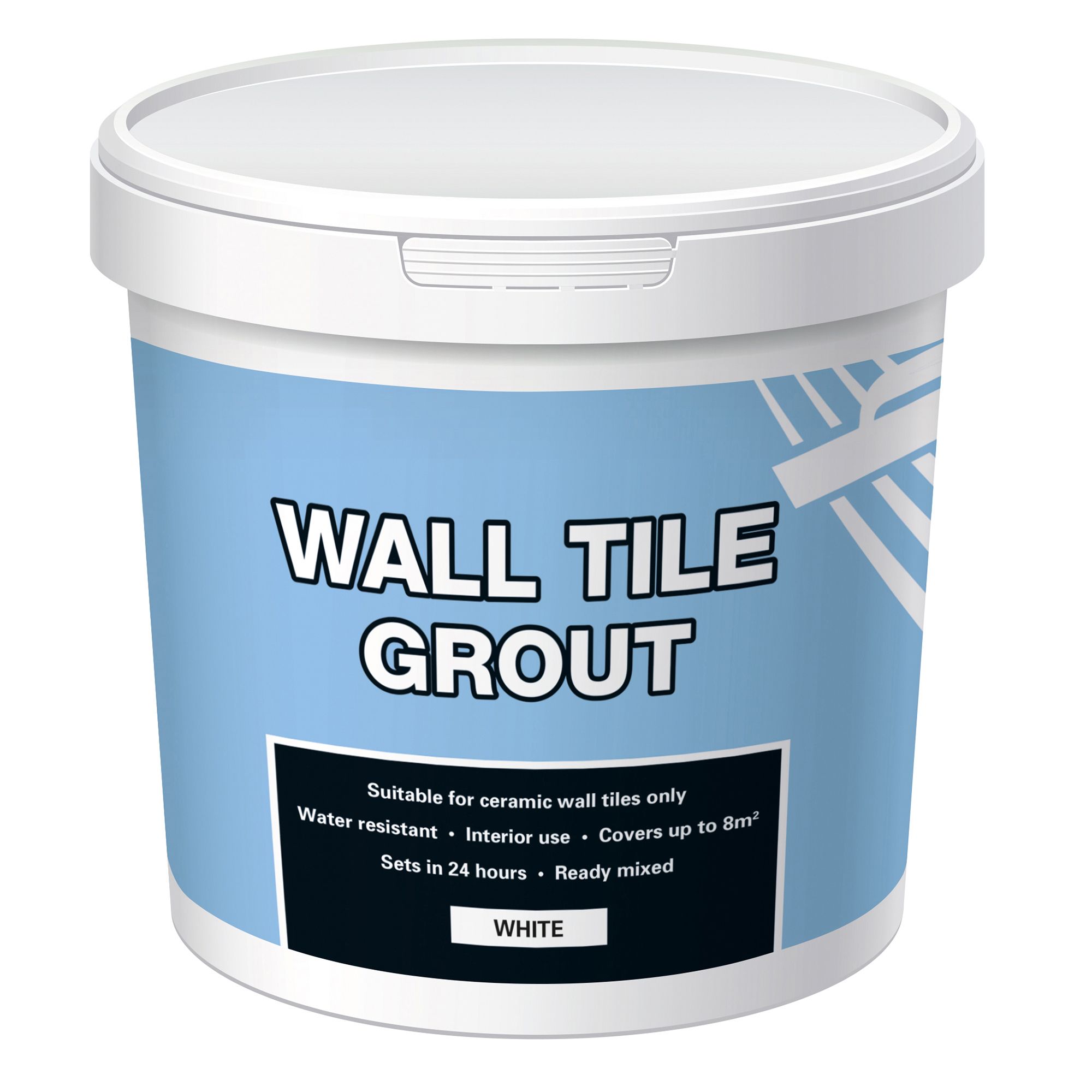 Ready Mixed White Wall Tile Grout, 1kg Tub | DIY At B&Q