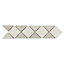 Real tumbled travertine Beige Diamond Natural stone Border tile, (L)315mm (W)67mm